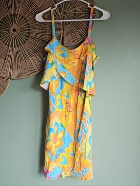 Jam's World Vintage Layered Hawaiian Mini Dress